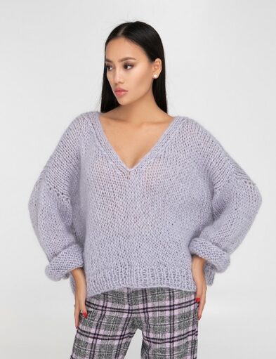 Purple Mohair Sweater
