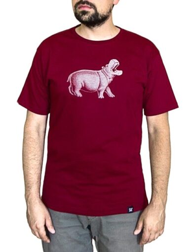 T-shirt dark red Hippo