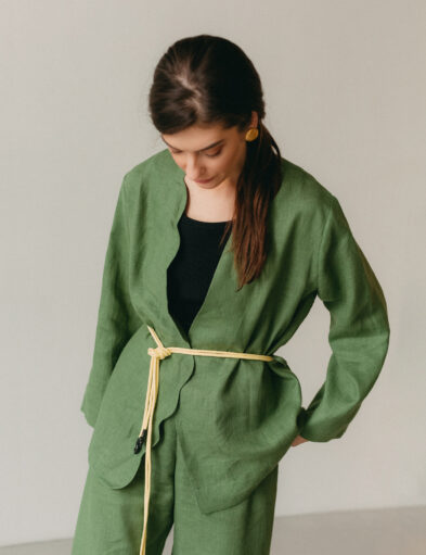 Green Linen Jacket