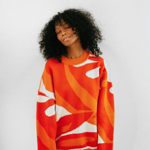 Orange Leaves Sweater by SAGE