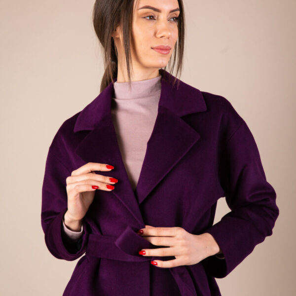 Violet Coat with Cashmere by Momot