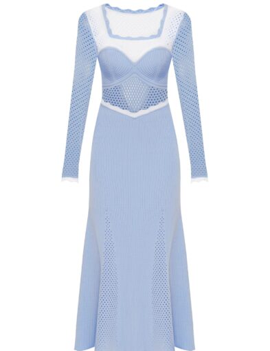 Knitted Dress “Blue” by Darja Donezz