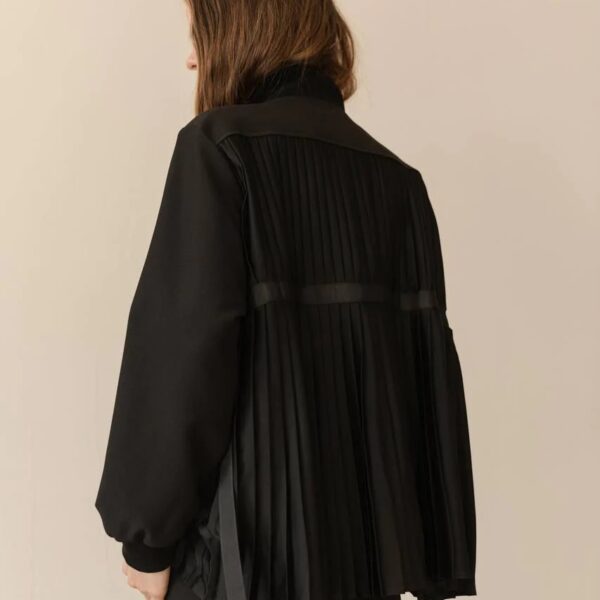 Bomber with Pleated Back