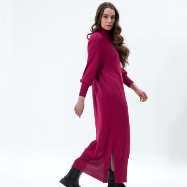 Slim Knitted Maxi Dress with Slits