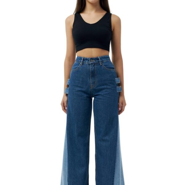 Reworked Flared Jeans in Blue