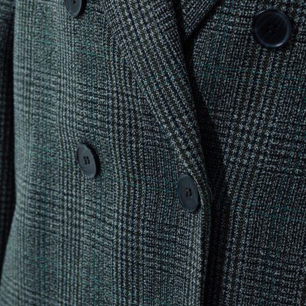 Wool Coat-Jacket Green Check by Momot