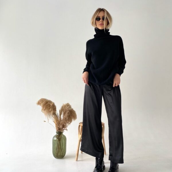 Black Silky Trousers