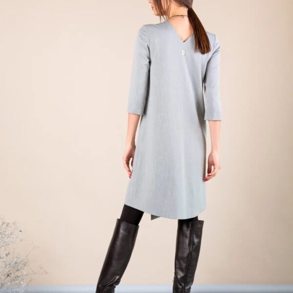 Asymmetric Grey Dress
