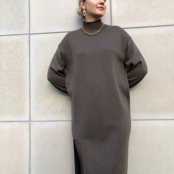 Knitted Dress Velle Taupe