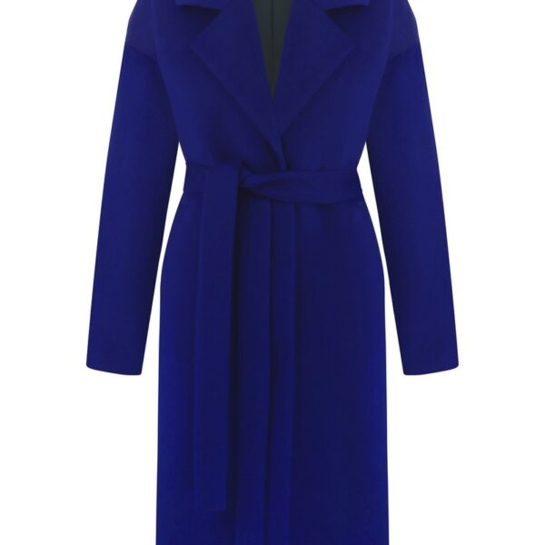 Electric Blue Wool Coat