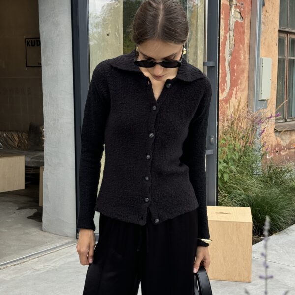 Black Knitted Cardigan