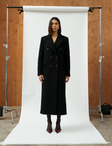 Tailored Double-Breasted Wool Coat