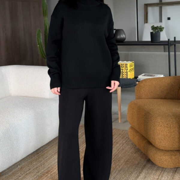 Black Wool Trousers