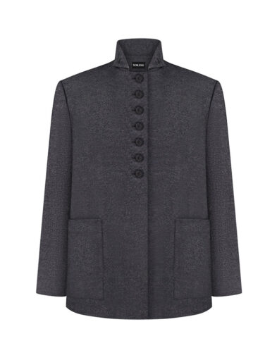 Standing Collar Dark Gray Jacket