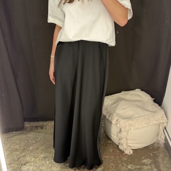 Black Satin Skirt