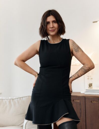 Black Dress With Beads