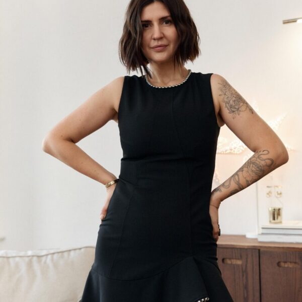 Black Dress With Beads