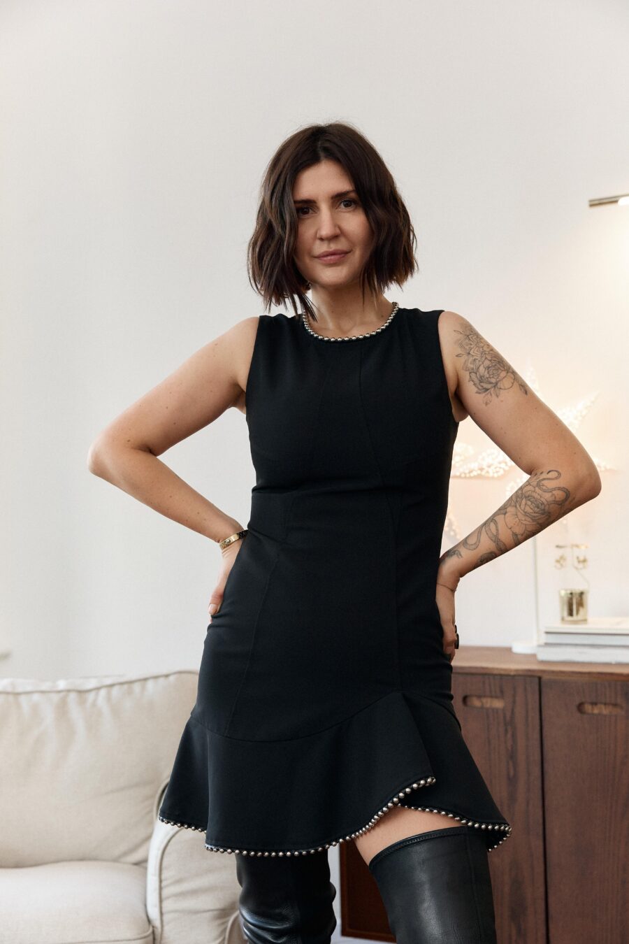 Black Dress With Beads