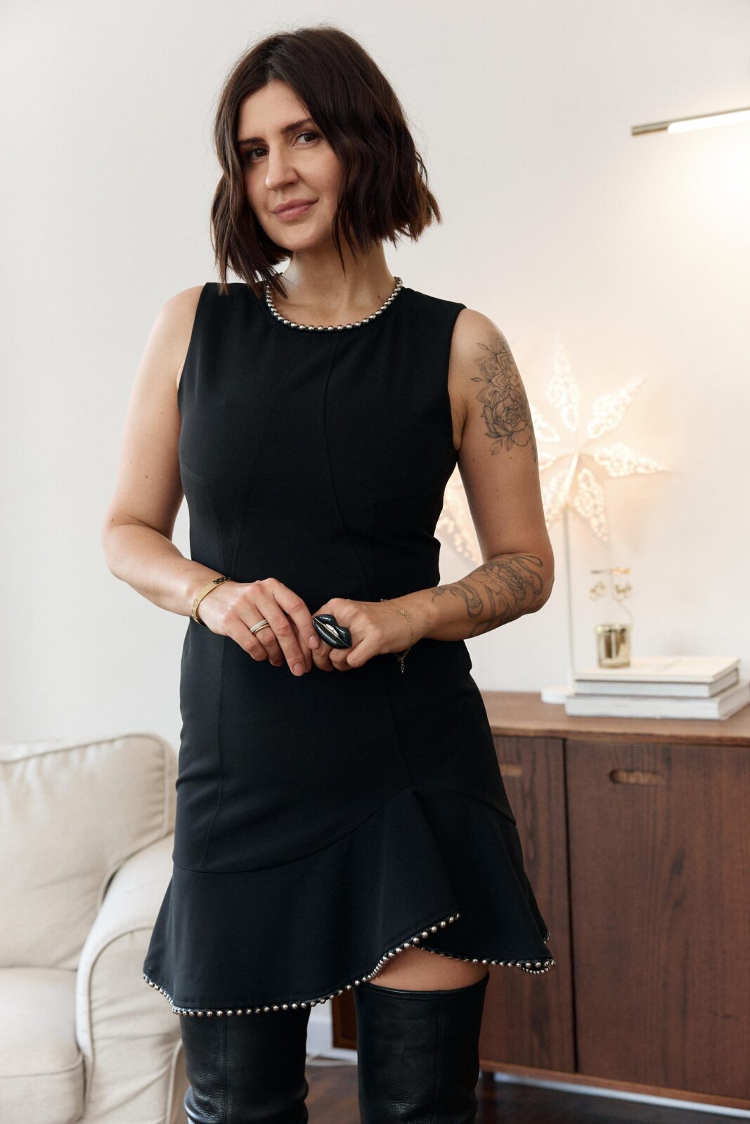 Black Dress With Beads - Image 6