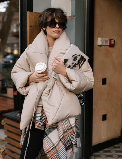 Beige Kimono Winter Jacket