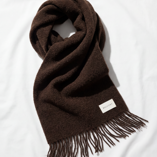 Brown Boucle Scarf