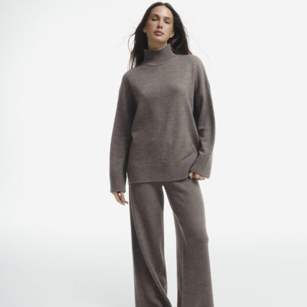 Wool Suit In a Cocoa  Shade