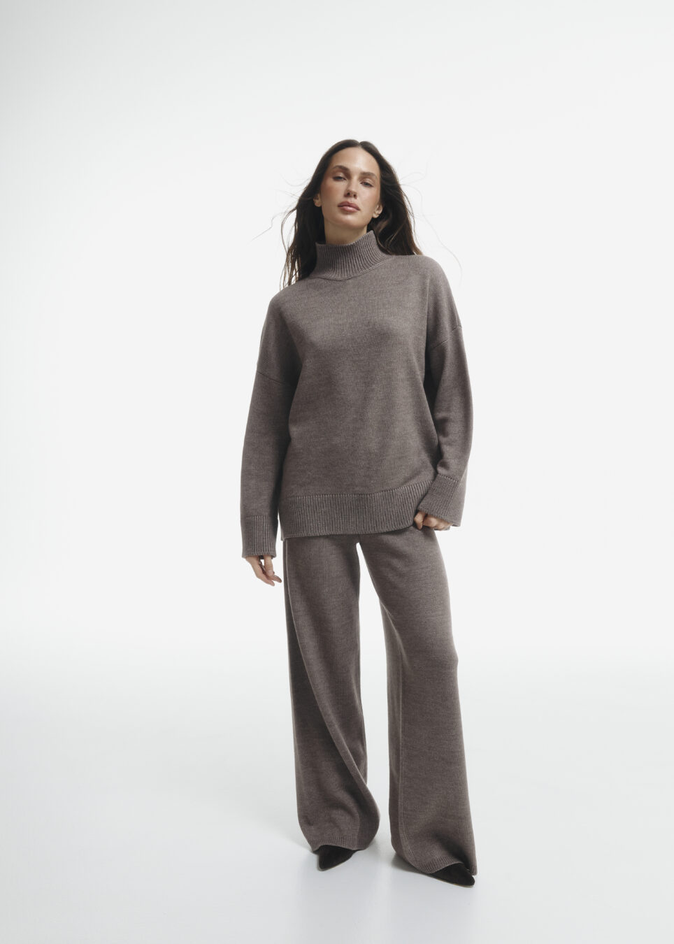 Wool Suit In a Cocoa Shade