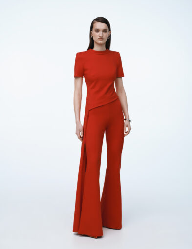Red Suit With A Long Belt