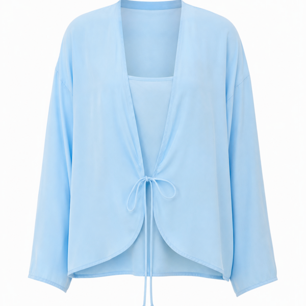 Blue Viscose Cardigan
