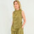 Olive Satin Tank Top