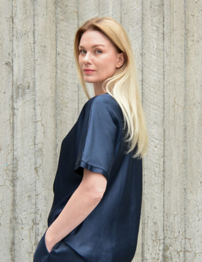Dark Blue Viscose Shirt