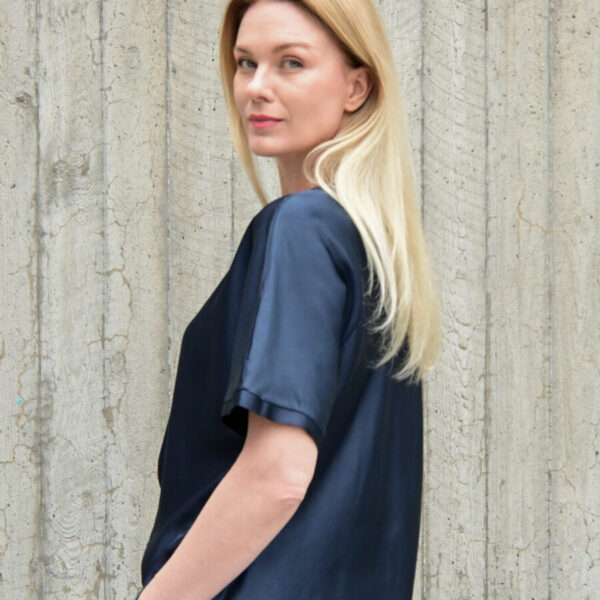 Dark Blue Viscose Shirt