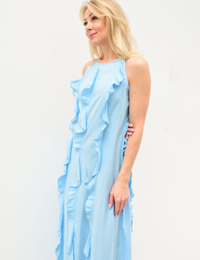 Blue Viscose Dress