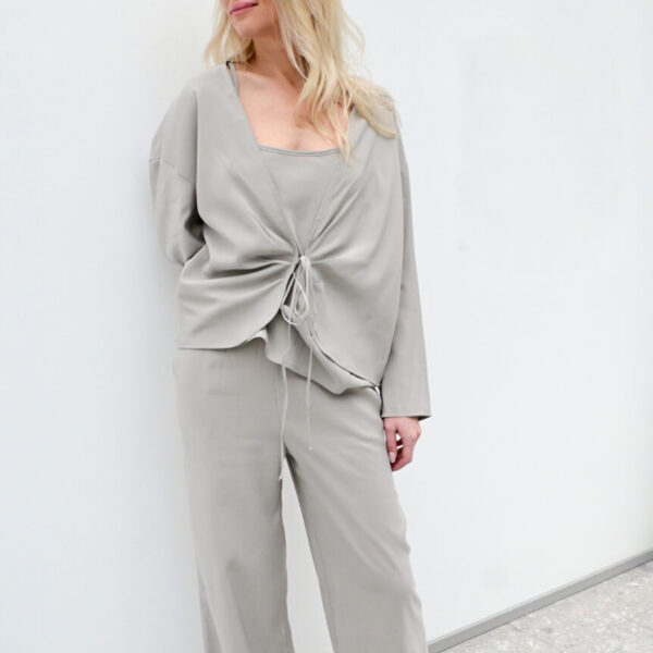 Beige Viscose Trousers