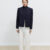 Navy Blue Straight Jaket With Clip