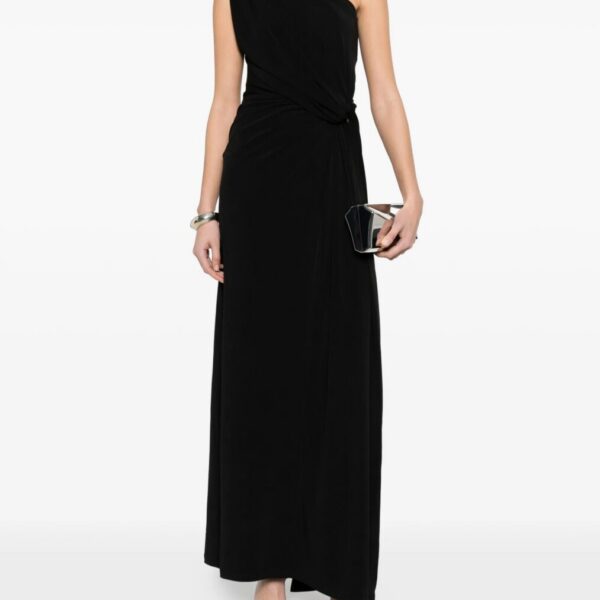 Long One shoulder Black Dress