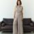 Grey Face Crash Satin Trousers