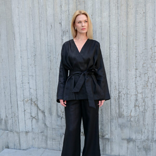 Black Linen Trousers