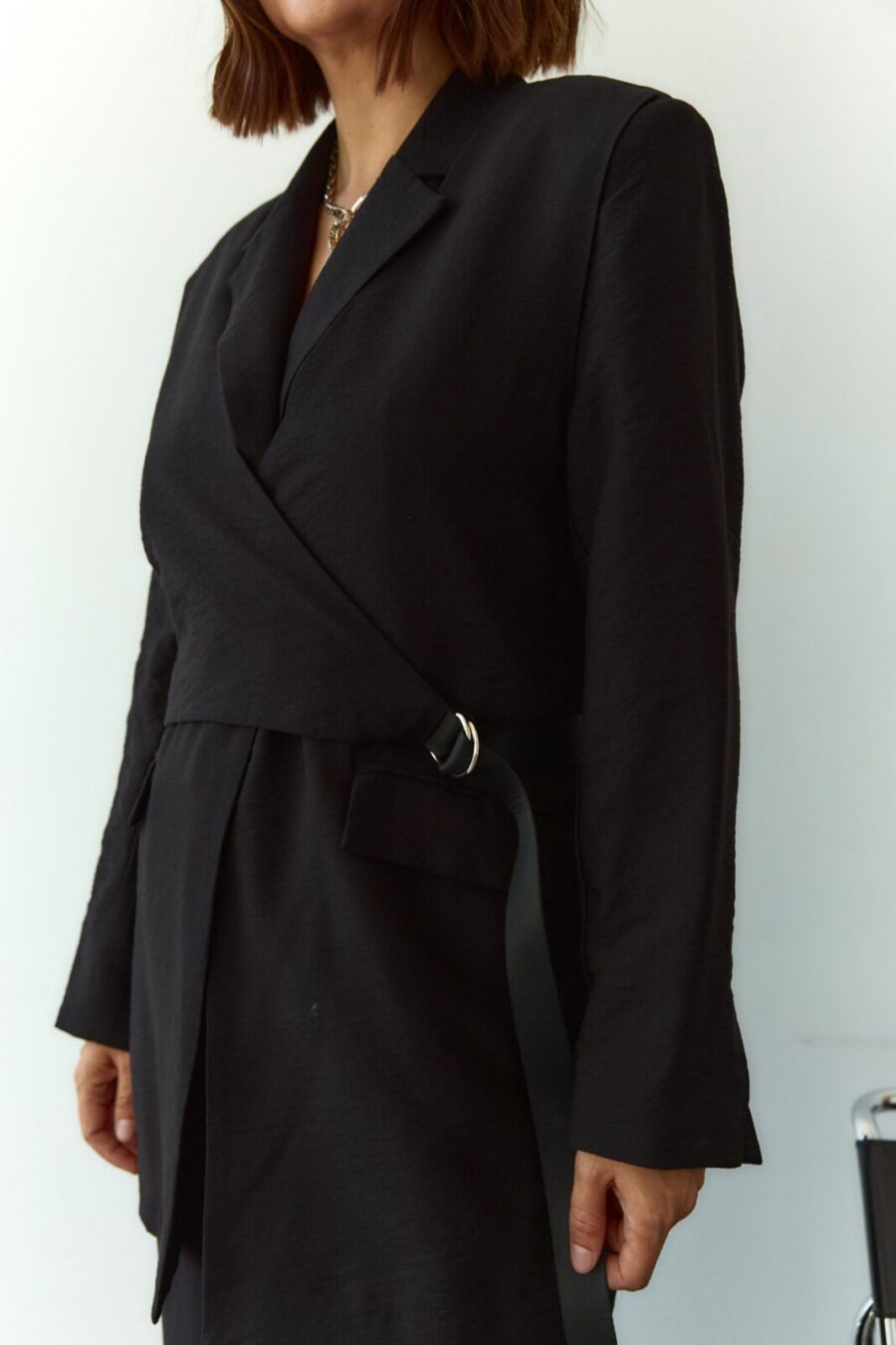 Black Crash-Linen Jacket Yana - Image 5