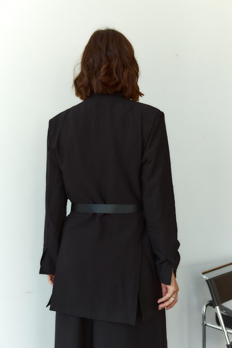 Black Crash-Linen Jacket Yana - Image 3