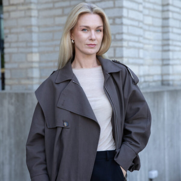 Chocolate Cotton Bomber Jacket
