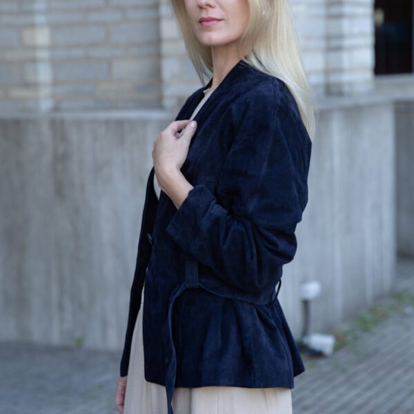 Dark Blue Suede Jacket
