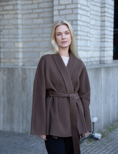 Brown Short Wool Coat