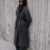 Grey Double Breasted Belted Coat