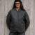 Grey Belted Cropped Wool Coat