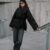Black Kimono Winter Jacket