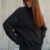 Black  Knitted Wool Sweater